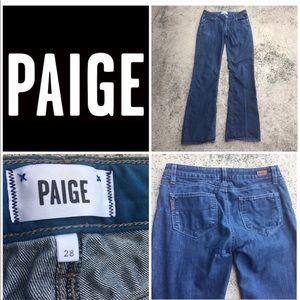 Paige Denim Dark Navy Blue Jeans Bootcut Pants